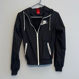 Nike Black and White Hooded Jacket